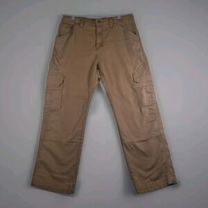 Dickies FLEX Mens 34x30 Brown Double Knee Cargo Work Pants Relaxed Fit